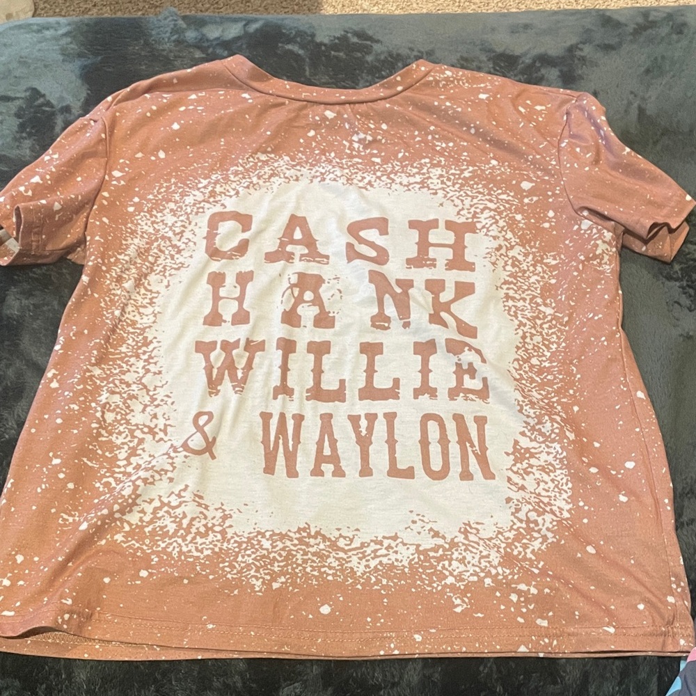 SHEIN Brown Graphic Short Sleeve Tee